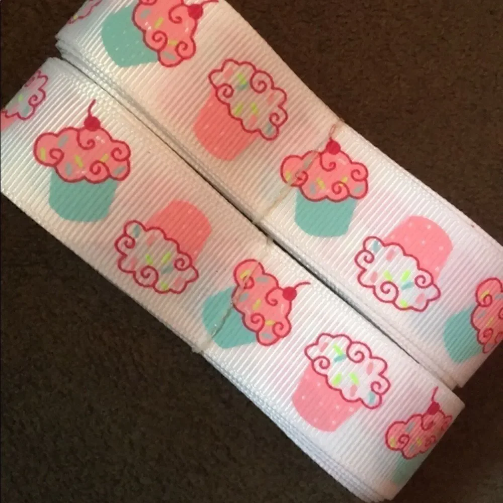 5/$24 grosgrain Ribbon 7/8” NEW 5 yards cupcakes